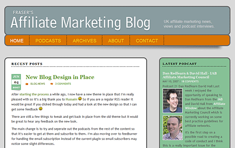 Affiliate Marketing Blog screenshot