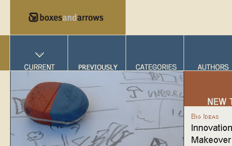 Boxes and Arrows Redesign screenshot