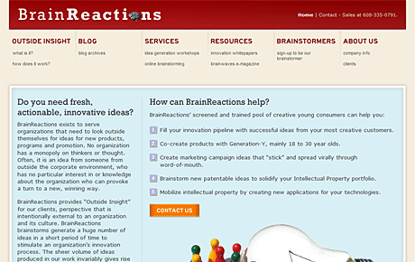 BrainReactions website screenshot