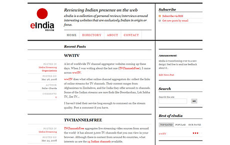 eIndia Review website screenshot