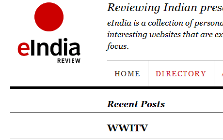 eIndia Review website screenshot