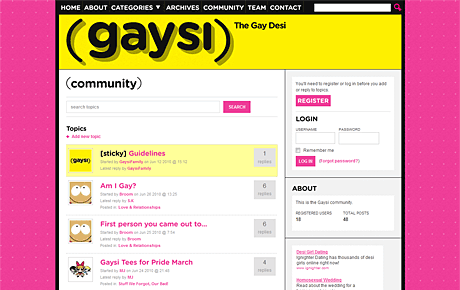 Gaysi Family website screenshot