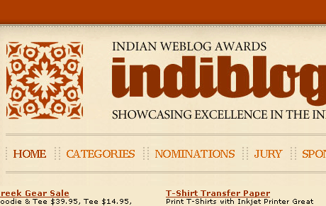 Indibloggies website screenshot
