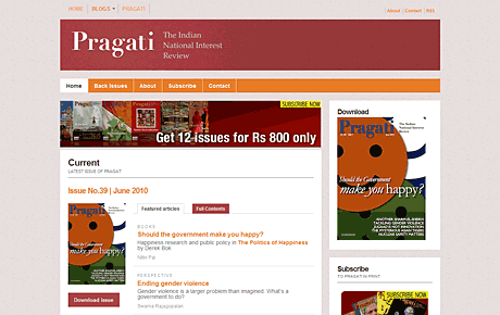Pragati website screenshot
