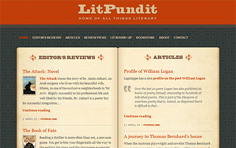 LitPundit website screenshot