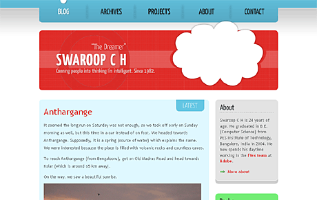 Swaroop CH website screenshot