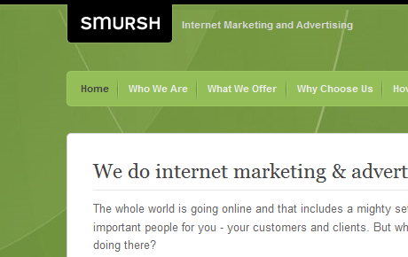 Smursh website screenshot