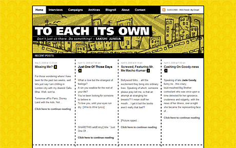 To Each Its Own website screenshot