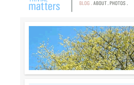 Trivial Matters website screenshot